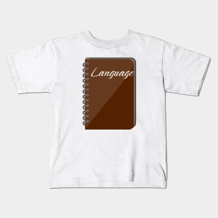 Language School Subject Labels Spiral Notebook Kids T-Shirt